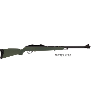 Hatsan Torpedo 150, OD Green Air Rifle, 1250FPS PBA, 0.22"