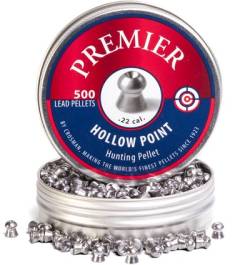Crosman Slugs, Premier Hollow Point Hunting Pellets,, 14.3 Grain, Qty 500, Caliber 0.22 Crosman Slugs, Premier Hollow Point Hunting Pellets,, 14.3 Grain, Qty 500, Caliber 0.22